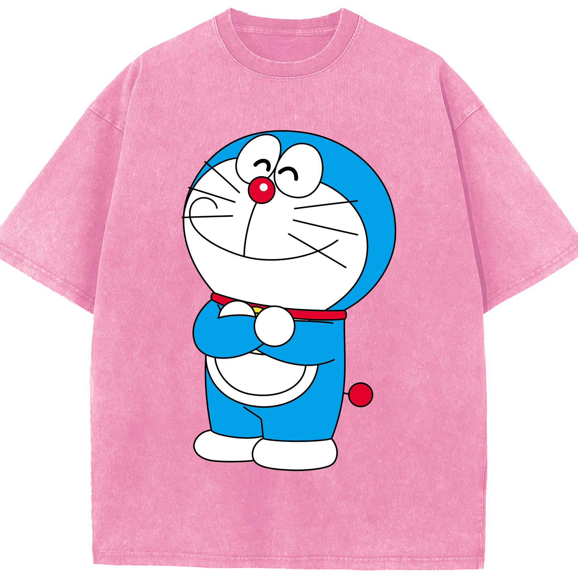 （画像用） ドラえもん Doraemon 綿100% ヴィンテージ風 半袖Tシャツ（フロントプリント）